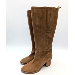 Blondo Nikki Waterproof Knee High Boots Side Zip Women's Taupe Size US7.5M EU38